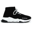 Balenciaga Speed Trainer Laced up Black/White