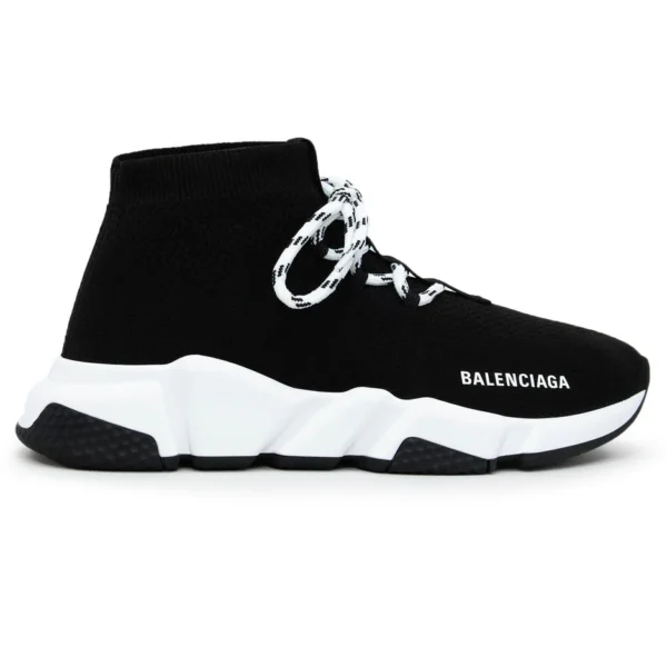 Balenciaga Speed Trainer Laced up Black/White