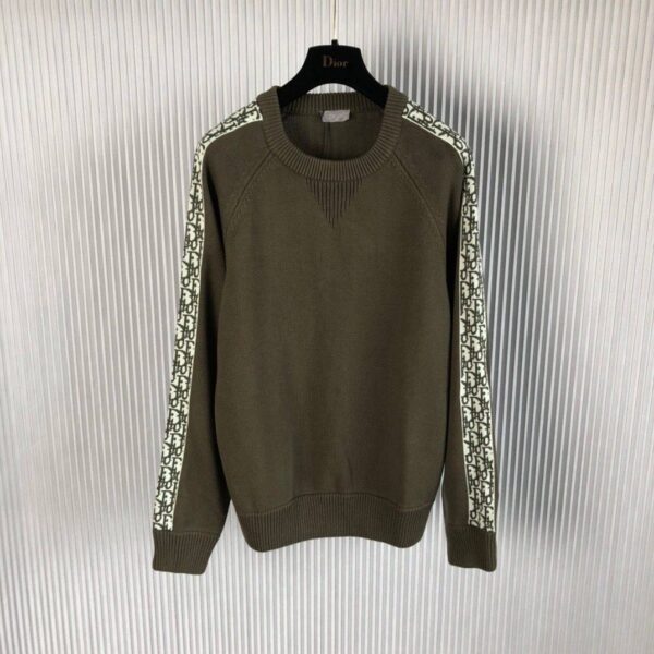 Dior Obligue motive sweater GROEN HIGH QUALITY