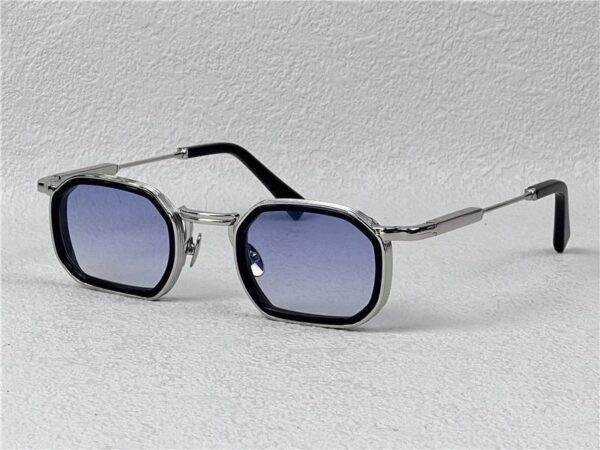 John Dalia Keaton Silver Frame Blue