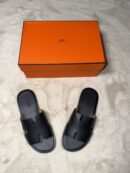 Hermes Izmir Sandal Black Leather