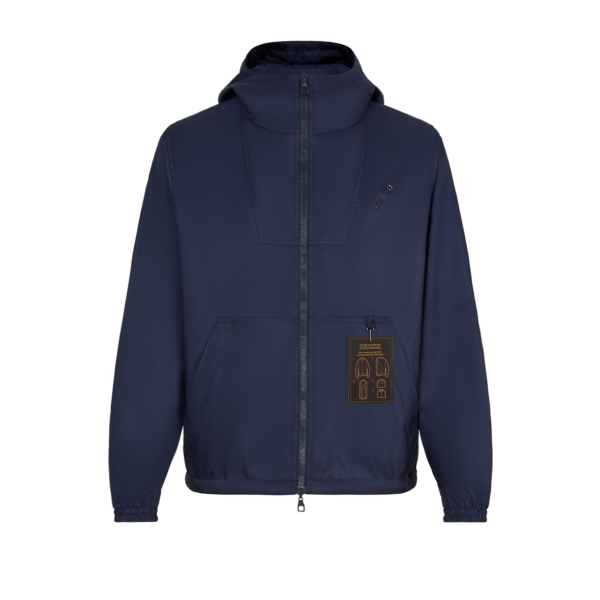 Louis Vuitton Monogram Reversible Nylon Windbreaker Dark Blue