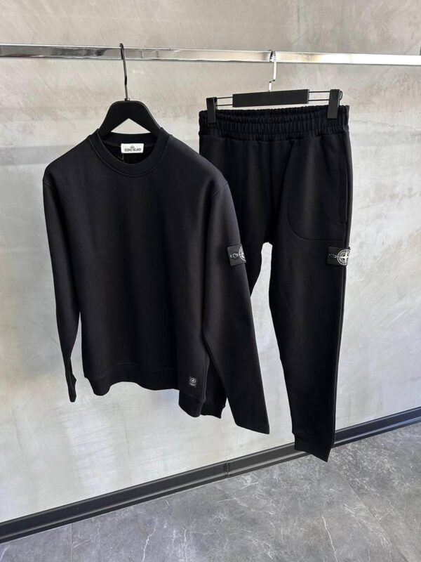 Stone island tracksuit black ghost logo