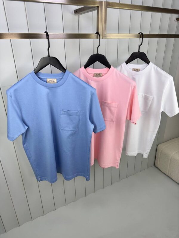 Hermes H embroidered T Shirt Blauw