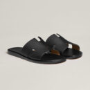 Hermes Izmir Sandal Black Leather