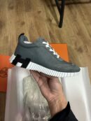 Hermes bouncing sneaker leather Aqua Blauw