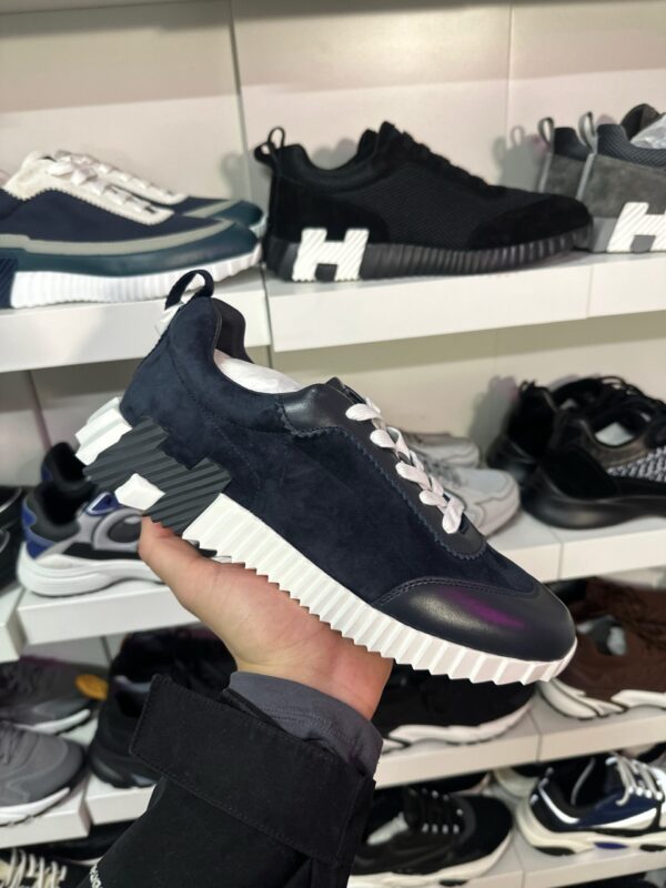 Hermes Bouncing Sneaker Dark Blue Suede/ Leather