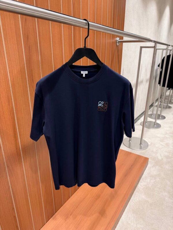 Loewe Anagram logo T-shirt Navy blauw