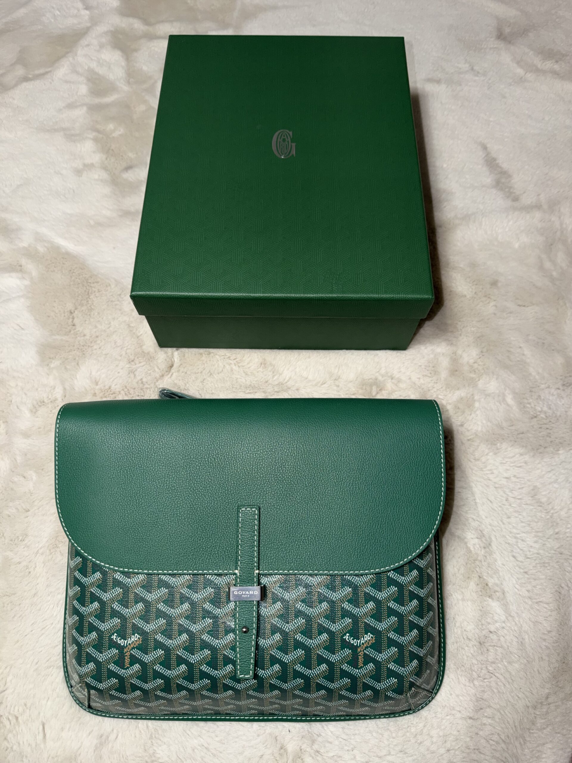 Goyard Coursier Schoudertas Groen
