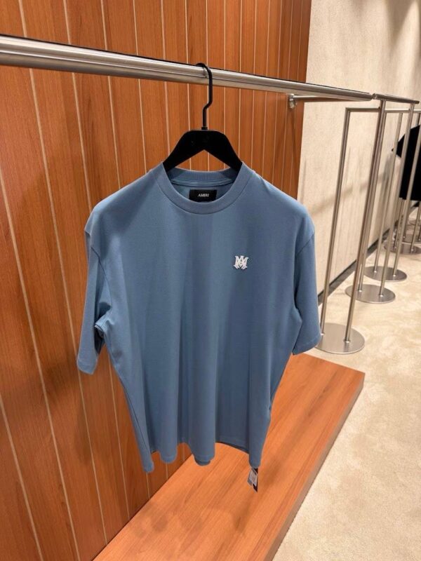 Amiri Simpel T-Shirt Lichtblauw