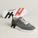 Hermes bouncing sneakers grijs met oranje H