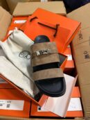 Hermes Jackson Taupe suede
