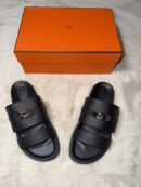 Hermes Jackson slipper zwart