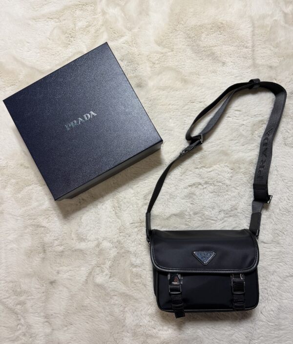 Prada Re-Nylon Messenger Bag Black
