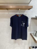Hermes vakje T-shirt Donkerblauw