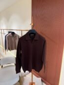 Loro Piana wollen trui polokraag donkerbruin