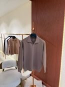 Loro Piana wollen trui polokraag Taupe
