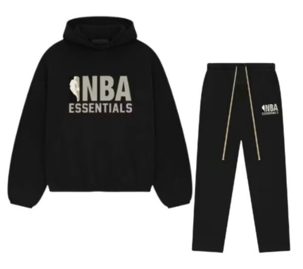 Fear of God Essentials NBA zwart grijze letters