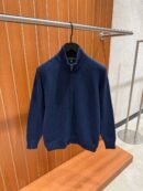 Loro piana wollen zipper donkerblauw