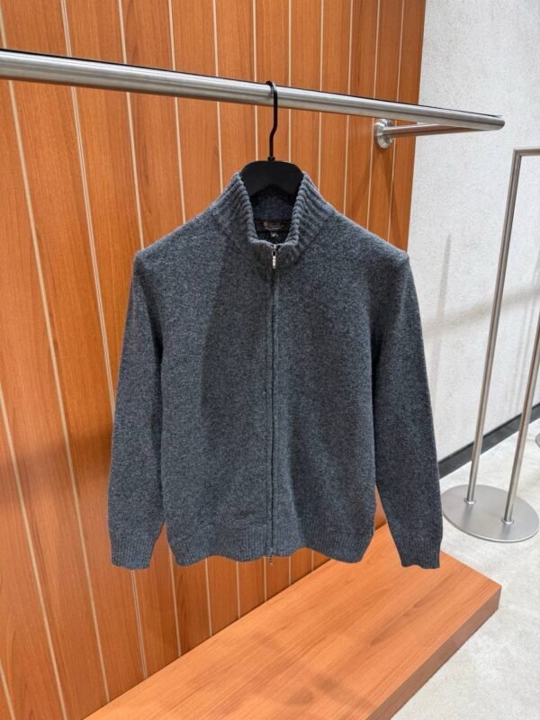 Loro piana wollen zipper grijs